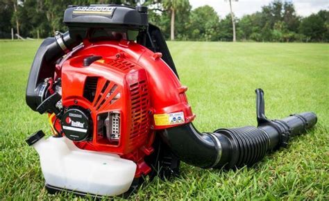 Blowing grass clippings off the walk after a mow.